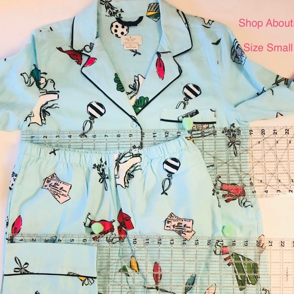 Kate Spade Brushed Twill Flannel Pajama Set S L XL - Picture 5 of 8